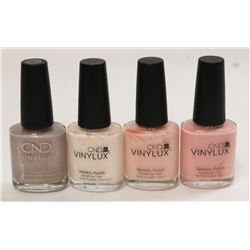 LOT OF 4 ASSORTED CND VINYLUX NAIL POLISH