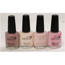 LOT OF 4 ASSORTED CND VINYLUX NAIL POLISH