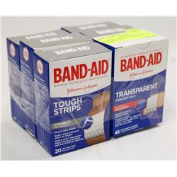 LOT OF 6 ASSORTED BANDAID BANDAGES
