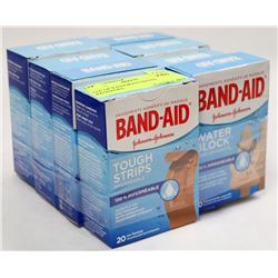 LOT OF 8 ASSORTED BANDAID BANDAGES