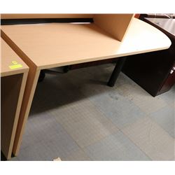 NEW LIGHT WOOD TONE ROUND EDGE OFFICE DESK