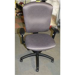 NEW GREY FABRIC HYDRAULIC OFFICE CHAIR