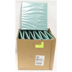 BOX OF 12-  1" GREEN BINDERS