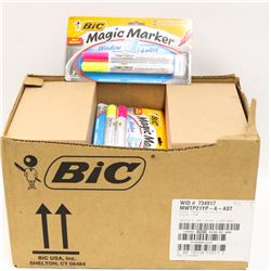 BOX OF 36 YELLOW AND PINK WINDOW MARKERS