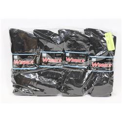 12 PAIR SPORTS COLLECTION BLACK SOCKS SIZE 10-13