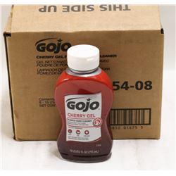 CASE WITH 8 BOTTLES OF CHERRY GOJO