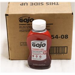 CASE WITH 8 BOTTLES OF CHERRY GOJO
