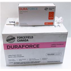 CASE WITH 1000 DURAFLEX SZ MED POWDERED GLOVES