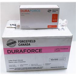 CASE WITH 1000 DURAFLEX SZ MED POWDERED GLOVES