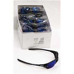 BOX OF OAKLEY STYLE  BLACK SUNGLASSES WITH
