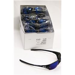 BOX OF OAKLEY STYLE  BLACK SUNGLASSES WITH