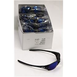 BOX OF OAKLEY STYLE  BLACK SUNGLASSES WITH