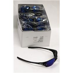 BOX OF OAKLEY STYLE  BLACK SUNGLASSES WITH