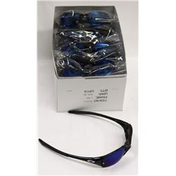 BOX OF OAKLEY STYLE  BLACK SUNGLASSES WITH