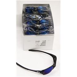 BOX OF OAKLEY STYLE  BLACK SUNGLASSES WITH