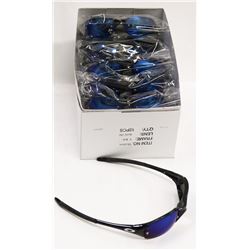 BOX OF OAKLEY STYLE  BLACK SUNGLASSES WITH