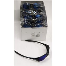 BOX OF OAKLEY STYLE  BLACK SUNGLASSES WITH