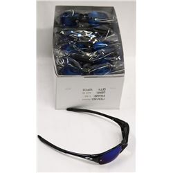 BOX OF OAKLEY STYLE  BLACK SUNGLASSES WITH