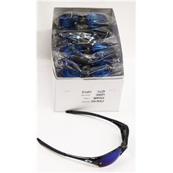 BOX OF OAKLEY STYLE  BLACK SUNGLASSES WITH