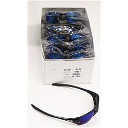 BOX OF OAKLEY STYLE  BLACK SUNGLASSES WITH
