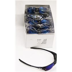 BOX OF OAKLEY STYLE  BLACK SUNGLASSES WITH