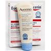 Image 1 : LOT OF 2 EUCERIN ECZEMA RELIEF, ALVEENO ECZEMA