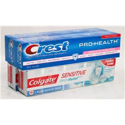 LOT OF 4 COLGATE & CREST TOOTHPASTE