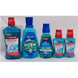 BAG OF ASSORTED MOUTH WASH