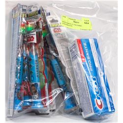 KIDS FIREFLY TOOTHBRUSHES AND TOOTHPASTE