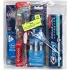 Image 1 : BAG OF SPINBRUSH, REPLACEMENT HEADS & TOOTHPASTE