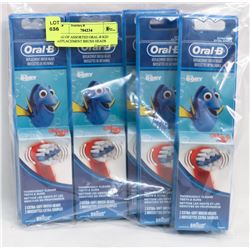 BAG OF ASSORTED ORAL-B KID REPLACEMENT BRUSH HEADS