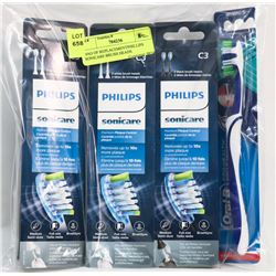 BAG OF REPLACEMENT PHILLIPS SONICARE BRUSH HEADS