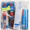 Image 1 : BAG OF KIDS SPINBRUSHES AND CREST TOOTHPASTE