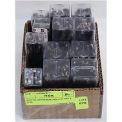 BOX OF ASSORTED DRILLCO DRILL BITS