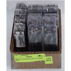 BOX OF ASSORTED DRILLCO DRILL BITS