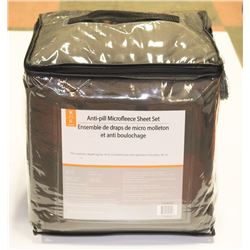ANTI PILL MICROFLEECE DARK GREY KING SIZE SHEET