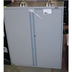 NEW 2 DOOR OFFICE CABINET (GREY)