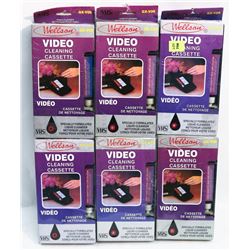 GROUP OF 6 VIDEO CLEANING CASSETTES