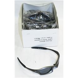 BOX OF OAKLEY STYLE GREY SUNGLASSES