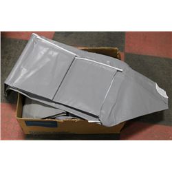 LOT OF 10 PAIRS OF GREY DISPOSABLE COVERALLS