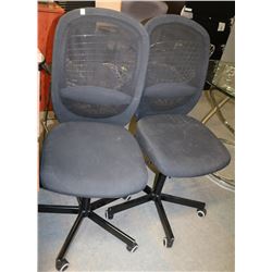 PAIR OF MESH BACK OFFICE CHAIRS