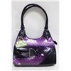 Image 1 : PURPLE PRINCESS FLORENCE SNAKE SKIN STYLE PURSE