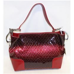 RED PRINCESS FLORENCE SNAKE SKIN STYLE PURSE