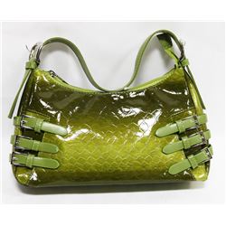 GREEN PRINCESS FLORENCE SNAKE SKIN STYLE PURSE