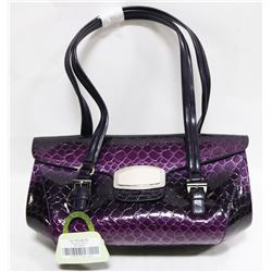 PURPLE PRINCESS FLORENCE SNAKE SKIN STYLE PURSE