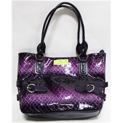 PURPLE PRINCESS FLORENCE SNAKE SKIN STYLE PURSE