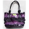 Image 1 : PURPLE PRINCESS FLORENCE SNAKE SKIN STYLE PURSE