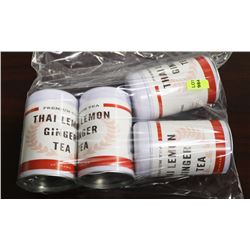 BAG WITH 4 TINS OF THAI LEMON GINGER TEAS