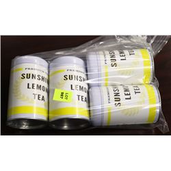 BAG WITH 4 TINS OF SUNSHINE LEMON TEAS