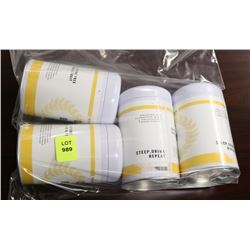 BAG WITH 4 TINS OF CALM BELLY TEAS